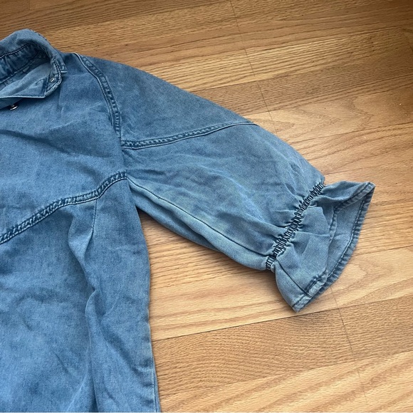Blue Denim Button-Up Dress - Picture 5 of 10